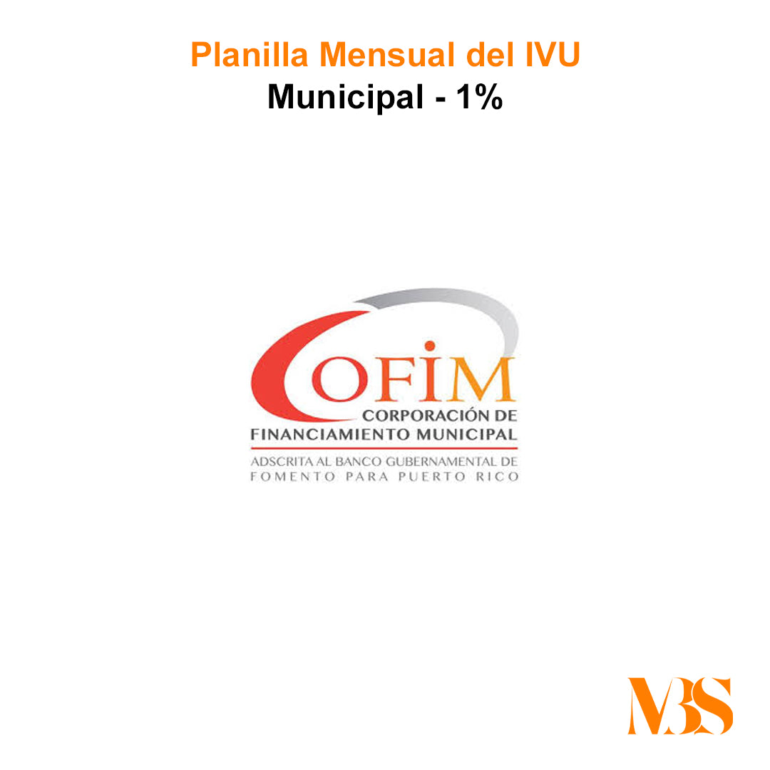 Planilla Mensual del IVU Estatal y Municipal